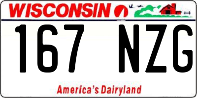 WI license plate 167NZG