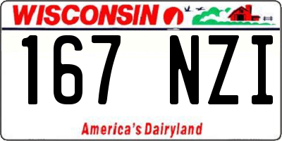 WI license plate 167NZI