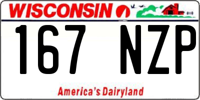 WI license plate 167NZP