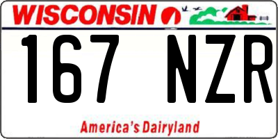 WI license plate 167NZR