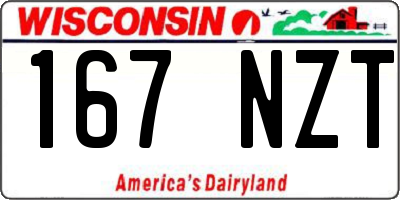 WI license plate 167NZT
