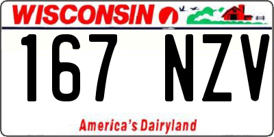 WI license plate 167NZV