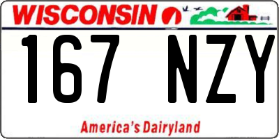 WI license plate 167NZY