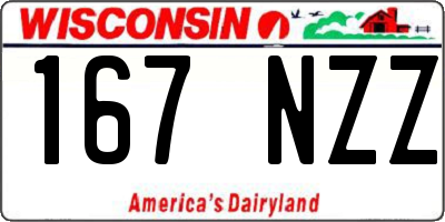 WI license plate 167NZZ