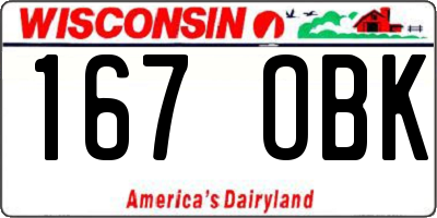 WI license plate 167OBK