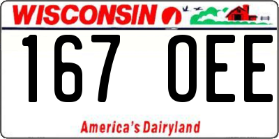 WI license plate 167OEE