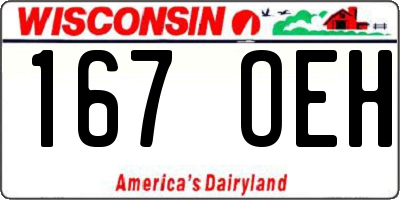 WI license plate 167OEH
