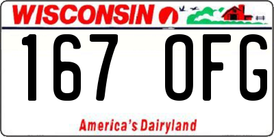 WI license plate 167OFG
