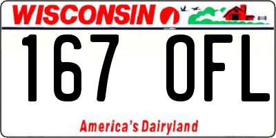 WI license plate 167OFL