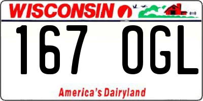 WI license plate 167OGL