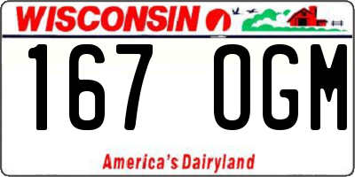 WI license plate 167OGM