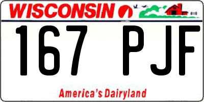 WI license plate 167PJF