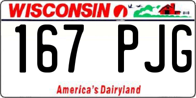 WI license plate 167PJG
