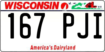 WI license plate 167PJI