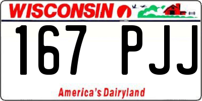 WI license plate 167PJJ