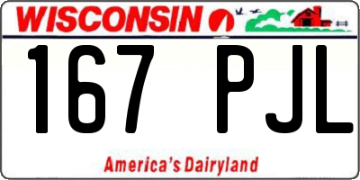 WI license plate 167PJL