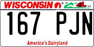 WI license plate 167PJN
