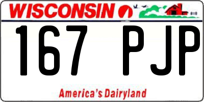 WI license plate 167PJP