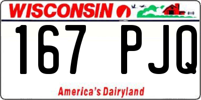WI license plate 167PJQ
