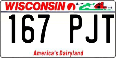 WI license plate 167PJT