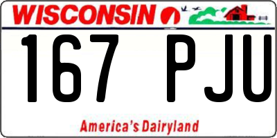 WI license plate 167PJU