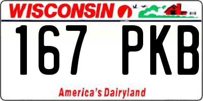 WI license plate 167PKB