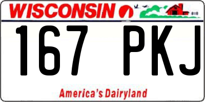 WI license plate 167PKJ