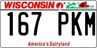 WI license plate 167PKM