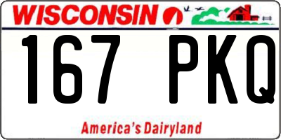 WI license plate 167PKQ
