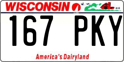 WI license plate 167PKY