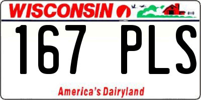 WI license plate 167PLS