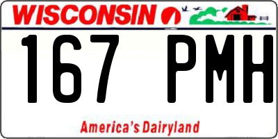 WI license plate 167PMH