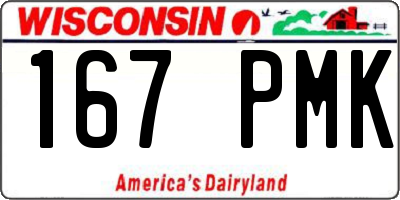 WI license plate 167PMK