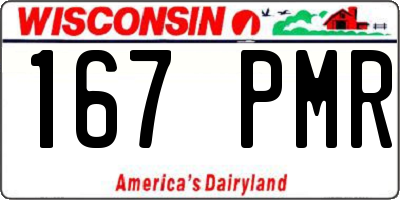 WI license plate 167PMR
