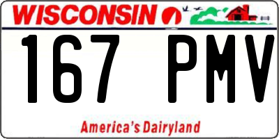 WI license plate 167PMV