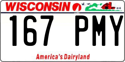 WI license plate 167PMY