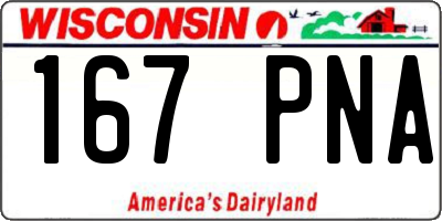 WI license plate 167PNA
