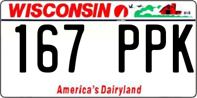 WI license plate 167PPK