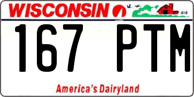 WI license plate 167PTM