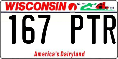 WI license plate 167PTR