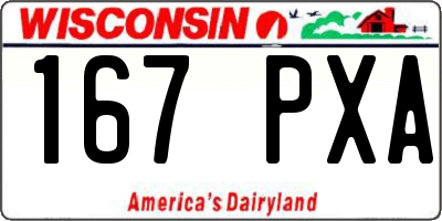 WI license plate 167PXA
