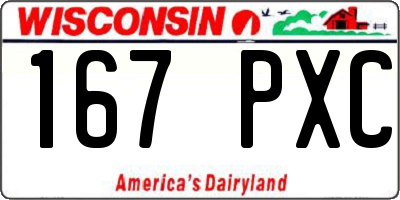WI license plate 167PXC