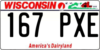 WI license plate 167PXE