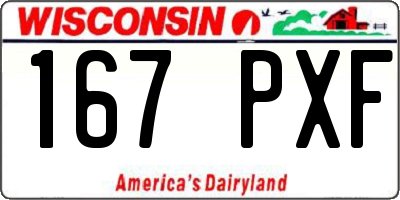 WI license plate 167PXF