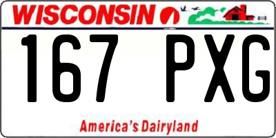 WI license plate 167PXG