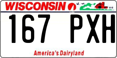WI license plate 167PXH