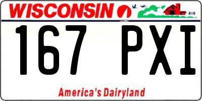 WI license plate 167PXI