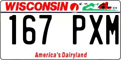 WI license plate 167PXM