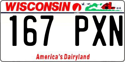 WI license plate 167PXN