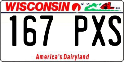 WI license plate 167PXS